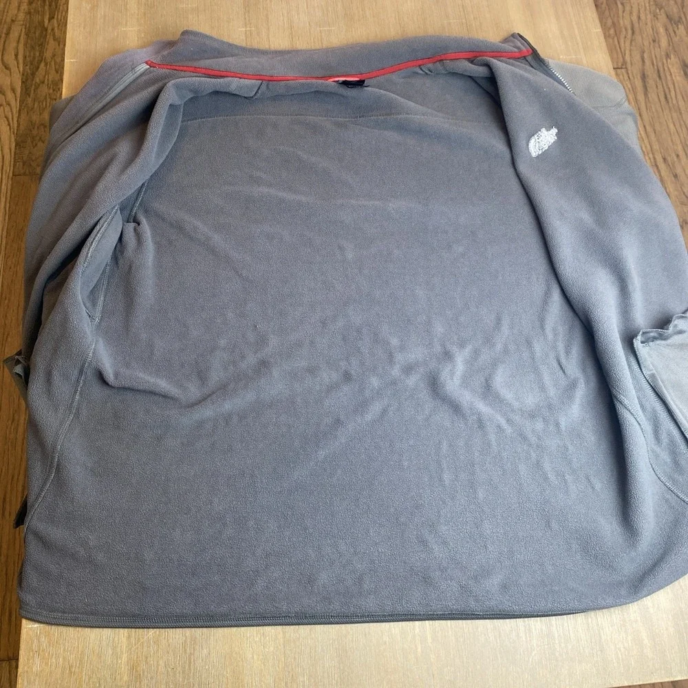 The North Face Mens Jacket TKA Stealth Grey Black Full Zip 2XL Fleece Lined READ